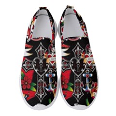 Graffiti Tatoo Skate Art Boom Women s Slip On Sneakers by Bedest