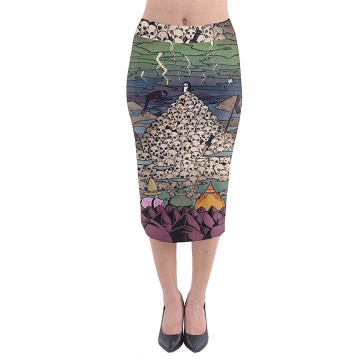 Gunter God Adventure Aventura Time Midi Pencil Skirt