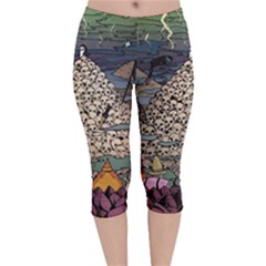 Gunter God Adventure Aventura Time Velvet Capri Leggings  by Bedest