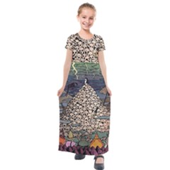 Gunter God Adventure Aventura Time Kids  Short Sleeve Maxi Dress by Bedest