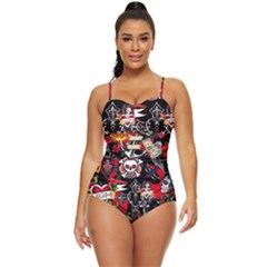 Graffiti Tatoo Skate Art Boom Retro Full Coverage Swimsuit by Bedest