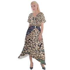 Gunter God Adventure Aventura Time Cross Front Sharkbite Hem Maxi Dress by Bedest