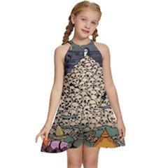 Gunter God Adventure Aventura Time Kids  Halter Collar Waist Tie Chiffon Dress by Bedest