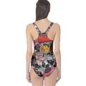 Stickerbomb Crazy Graffiti Graphite Monster One Piece Swimsuit View2