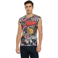 Stickerbomb Crazy Graffiti Graphite Monster Men s Raglan Cap Sleeve T-shirt by Bedest