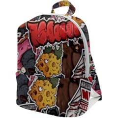 Stickerbomb Crazy Graffiti Graphite Monster Zip Up Backpack by Bedest