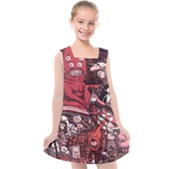 Adventure Time Cartoon Kids  Cross Back Dress by Bedest