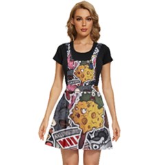 Stickerbomb Crazy Graffiti Graphite Monster Apron Dress