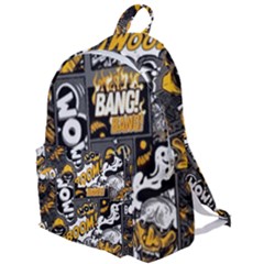 Boom Bang Art Crazy Drawing Graffiti Hello Retro Sayings Yellow The Plain Backpack by Bedest