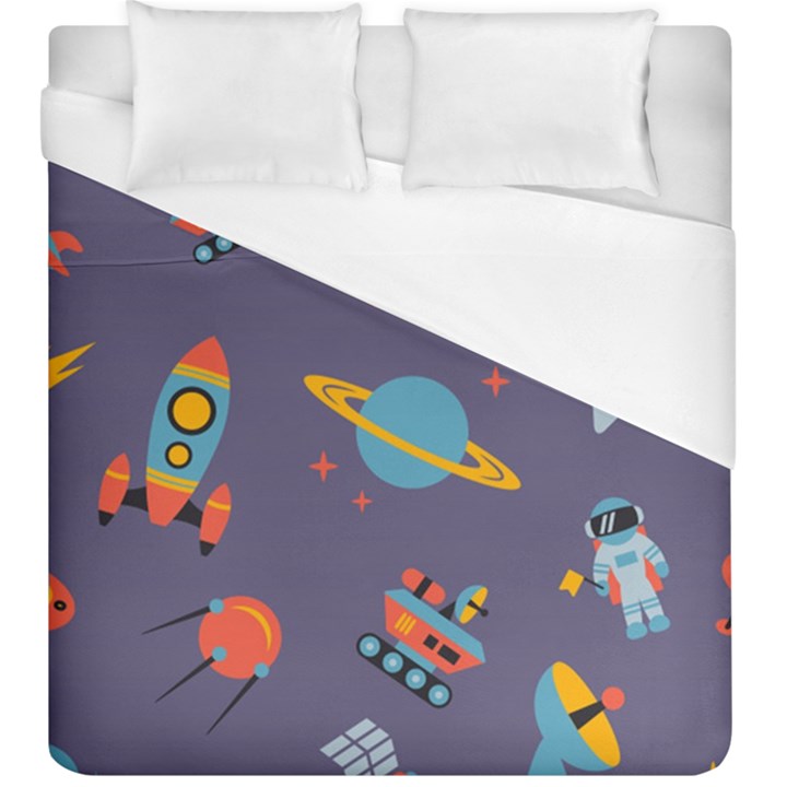 Space Seamless Patterns Duvet Cover (King Size)