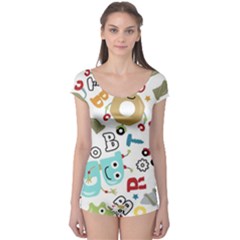 Seamless Pattern Vector With Funny Robots Cartoon Boyleg Leotard 