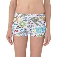 Seamless Pattern Vector With Funny Robots Cartoon Boyleg Bikini Bottoms by Hannah976