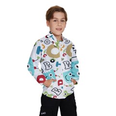 Seamless Pattern Vector With Funny Robots Cartoon Kids  Windbreaker by Hannah976