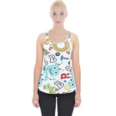 Seamless Pattern Vector With Funny Robots Cartoon Piece Up Tank Top by Hannah976