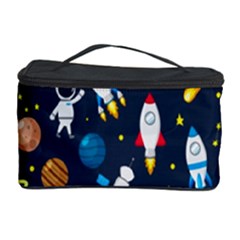 Big Set Cute Astronauts Space Planets Stars Aliens Rockets Ufo Constellations Satellite Moon Rover V Cosmetic Storage Case by Hannah976