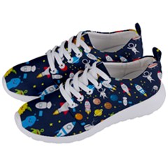 Big Set Cute Astronauts Space Planets Stars Aliens Rockets Ufo Constellations Satellite Moon Rover V Men s Lightweight Sports Shoes by Hannah976