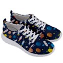 Big Set Cute Astronauts Space Planets Stars Aliens Rockets Ufo Constellations Satellite Moon Rover V Men s Lightweight Sports Shoes View3