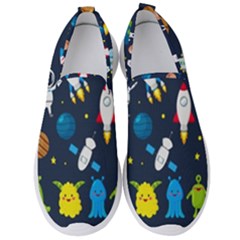 Big Set Cute Astronauts Space Planets Stars Aliens Rockets Ufo Constellations Satellite Moon Rover V Men s Slip On Sneakers by Hannah976