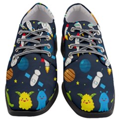 Big Set Cute Astronauts Space Planets Stars Aliens Rockets Ufo Constellations Satellite Moon Rover V Women Heeled Oxford Shoes by Hannah976