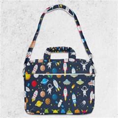 Big Set Cute Astronauts Space Planets Stars Aliens Rockets Ufo Constellations Satellite Moon Rover V Macbook Pro 13  Shoulder Laptop Bag  by Hannah976