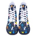 Big Set Cute Astronauts Space Planets Stars Aliens Rockets Ufo Constellations Satellite Moon Rover V Men s High-Top Canvas Sneakers View1