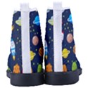 Big Set Cute Astronauts Space Planets Stars Aliens Rockets Ufo Constellations Satellite Moon Rover V Men s High-Top Canvas Sneakers View4