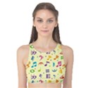 Seamless Pattern Musical Note Doodle Symbol Tank Bikini Top View1