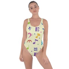 Seamless Pattern Musical Note Doodle Symbol Bring Sexy Back Swimsuit by Hannah976