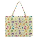 Seamless Pattern Musical Note Doodle Symbol Medium Tote Bag View1