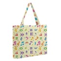 Seamless Pattern Musical Note Doodle Symbol Medium Tote Bag View2