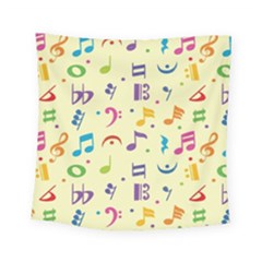 Seamless Pattern Musical Note Doodle Symbol Square Tapestry (small) by Hannah976