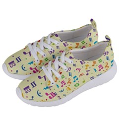 Seamless Pattern Musical Note Doodle Symbol Women s Lightweight Sports Shoes by Hannah976