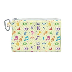 Seamless Pattern Musical Note Doodle Symbol Canvas Cosmetic Bag (medium) by Hannah976