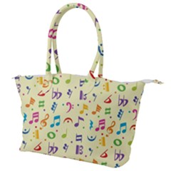 Seamless Pattern Musical Note Doodle Symbol Canvas Shoulder Bag by Hannah976