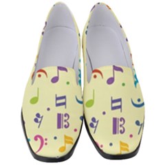 Seamless Pattern Musical Note Doodle Symbol Women s Classic Loafer Heels by Hannah976