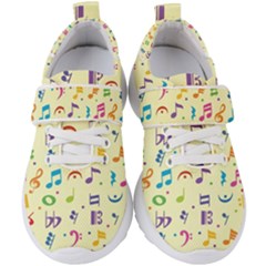 Seamless Pattern Musical Note Doodle Symbol Kids  Velcro Strap Shoes by Hannah976