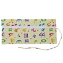 Seamless Pattern Musical Note Doodle Symbol Roll Up Canvas Pencil Holder (S) View2