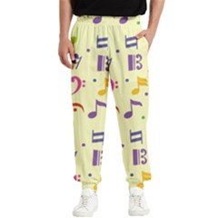 Seamless Pattern Musical Note Doodle Symbol Men s Elastic Waist Pants by Hannah976