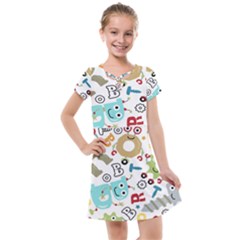 Seamless Pattern Vector With Funny Robots Cartoon Kids  Cross Web Dress by Hannah976