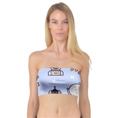 Seamless Pattern With Space Theme Bandeau Top by Hannah976