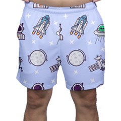 Seamless Pattern With Space Theme Men s Shorts by Hannah976