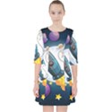 Spaceship Astronaut Space Quarter Sleeve Pocket Dress View1