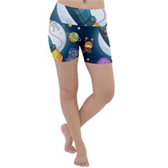 Spaceship Astronaut Space Lightweight Velour Yoga Shorts by Hannah976