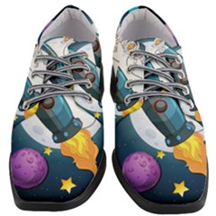 Spaceship Astronaut Space Women Heeled Oxford Shoes by Hannah976