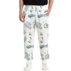 Music Themed Doodle Seamless Background Men s Elastic Waist Pants by Hannah976