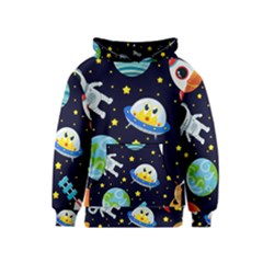 Space Seamless Pattern Illustration Kids  Pullover Hoodie by Hannah976