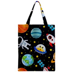 Space Seamless Pattern Illustration Zipper Classic Tote Bag by Hannah976