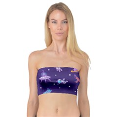 Space Seamless Pattern Bandeau Top by Hannah976