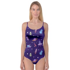 Space Seamless Pattern Camisole Leotard  by Hannah976