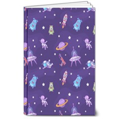 Space Seamless Pattern 8  X 10  Softcover Notebook